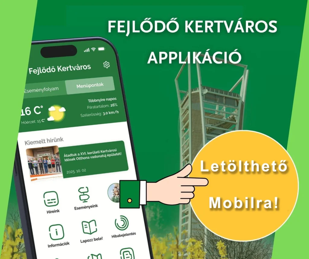 Fejlődő Kertváros alkalmazás